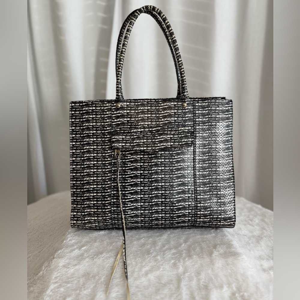 Rebecca Minkoff Black and White Leather Tote